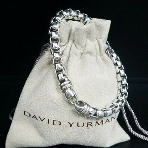 David Yurman Sterling Silver Box Chain 7mm 8 inch
